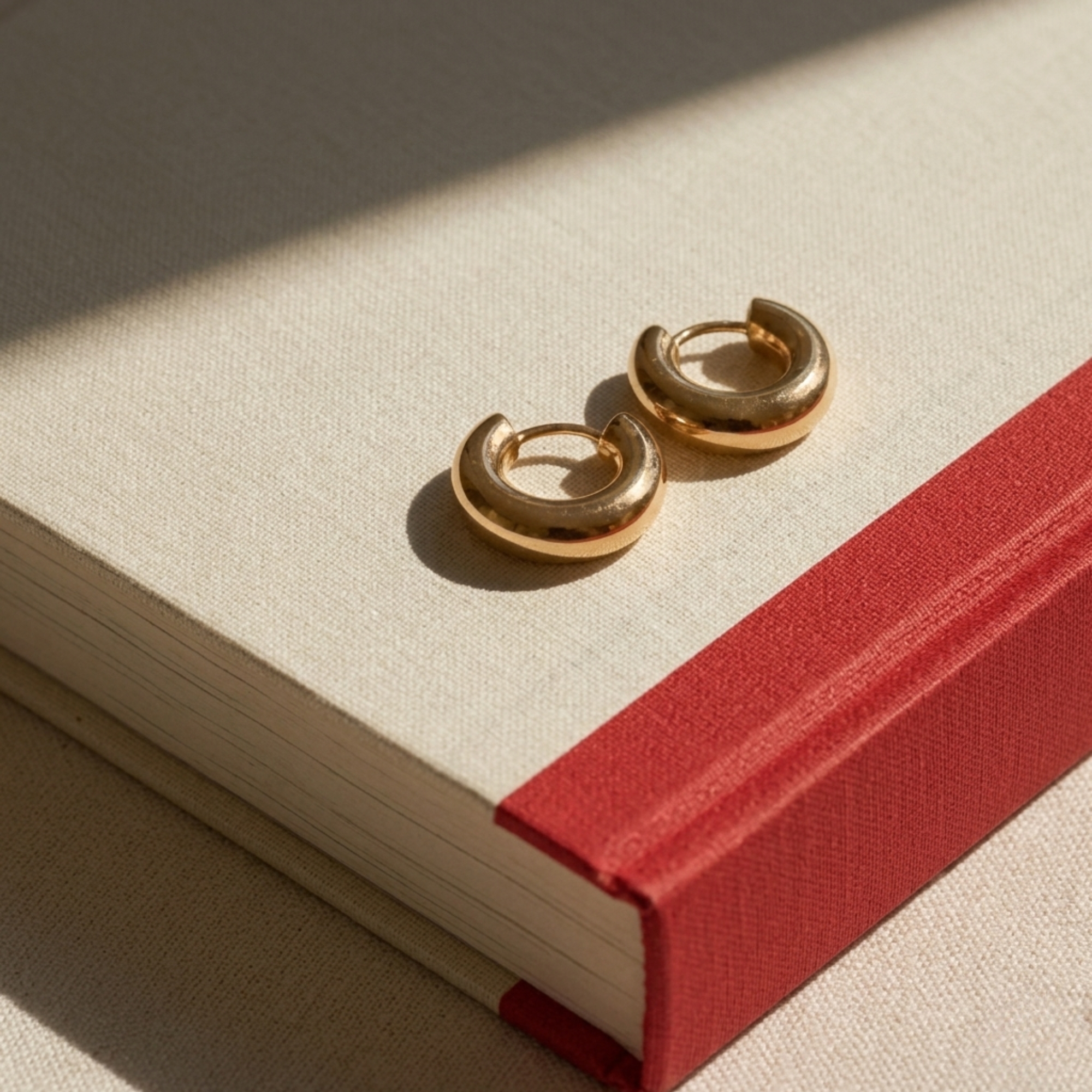 chunky huggie hoops